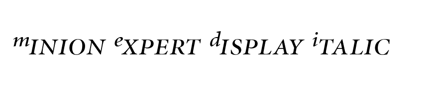 Minion Expert Display Italic