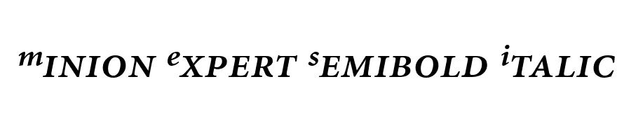 Minion Expert Semibold Italic