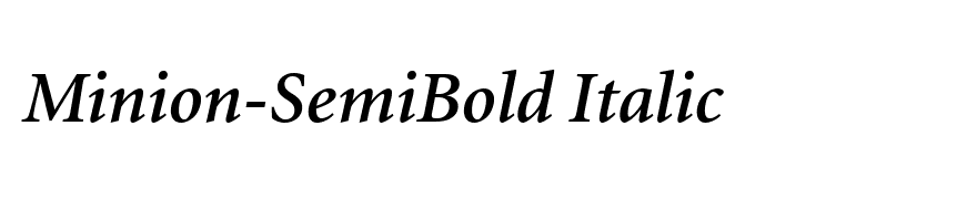 Minion-SemiBold Italic