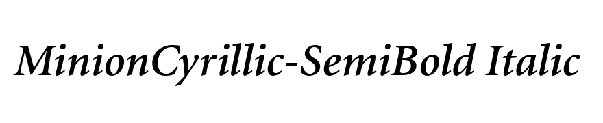 MinionCyrillic-SemiBold Italic