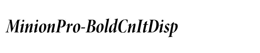 MinionPro-BoldCnItDisp