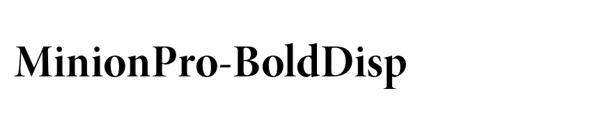 MinionPro-BoldDisp