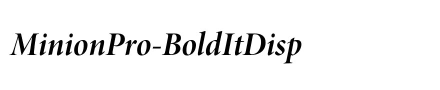 MinionPro-BoldItDisp