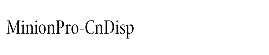 MinionPro-CnDisp