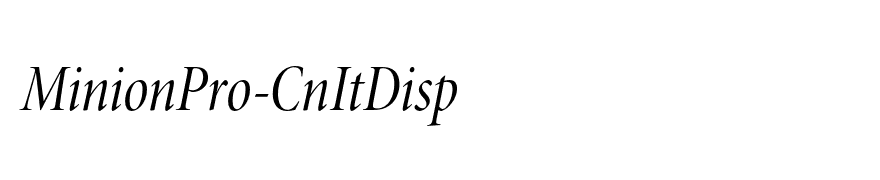 MinionPro-CnItDisp