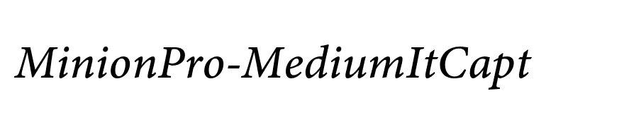 MinionPro-MediumItCapt