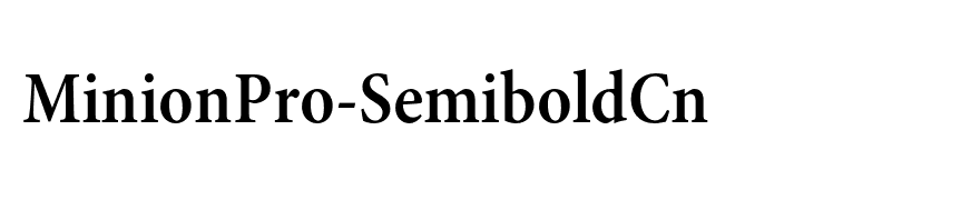 MinionPro-SemiboldCn