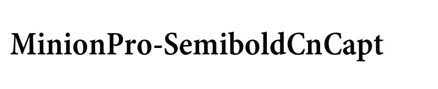 MinionPro-SemiboldCnCapt