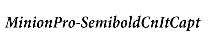 MinionPro-SemiboldCnItCapt