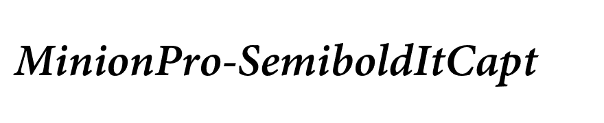 MinionPro-SemiboldItCapt