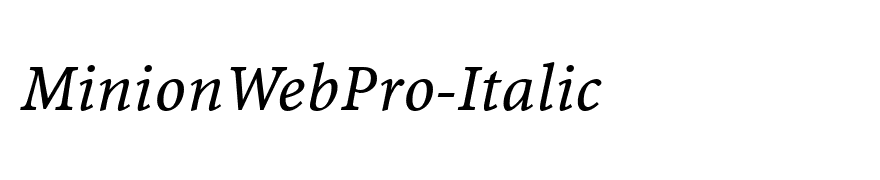 MinionWebPro-Italic