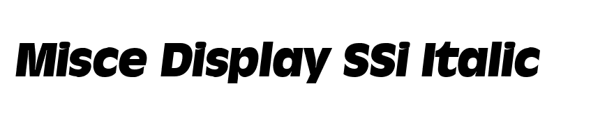 Misce Display SSi Italic