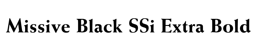 Missive Black SSi Extra Bold