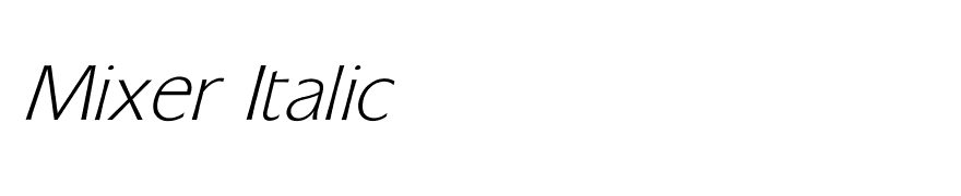 Mixer Italic