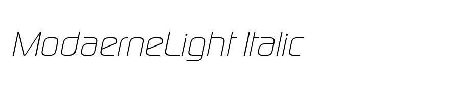 ModaerneLight Italic