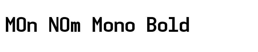 MOn NOm Mono Bold