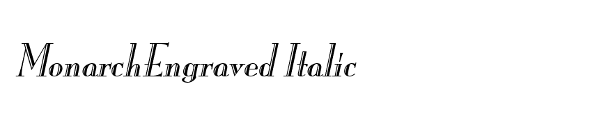 MonarchEngraved Italic