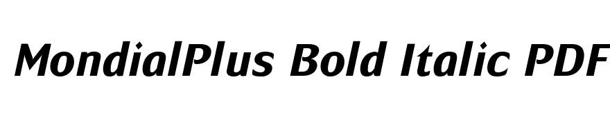 MondialPlus Bold Italic PDF