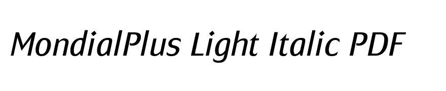 MondialPlus Light Italic PDF