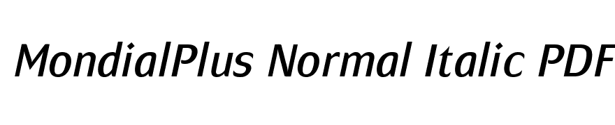 MondialPlus Normal Italic PDF