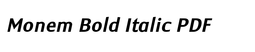 Monem Bold Italic PDF