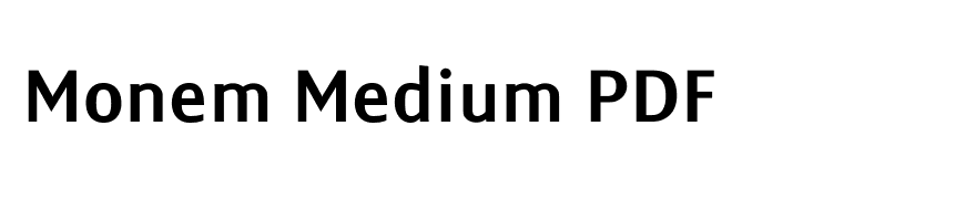 Monem Medium PDF