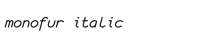 monofur italic