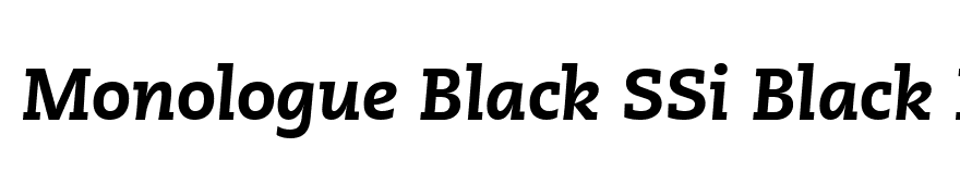 Monologue Black SSi Black Italic