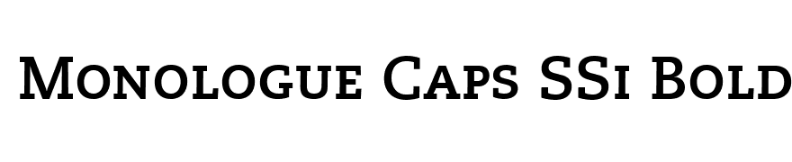 Monologue Caps SSi Bold Small Caps