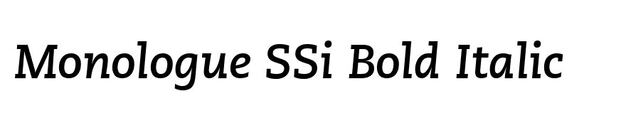 Monologue SSi Bold Italic