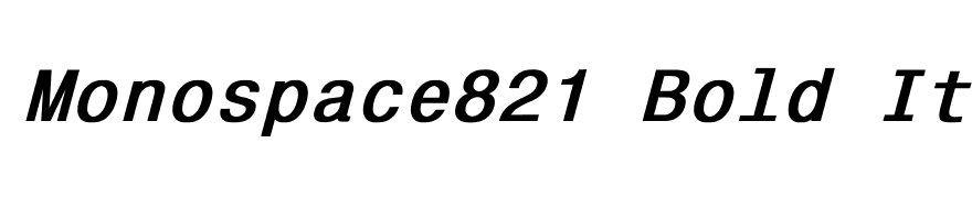 Monospace821 Bold Italic