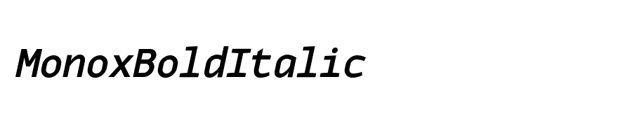 MonoxBoldItalic