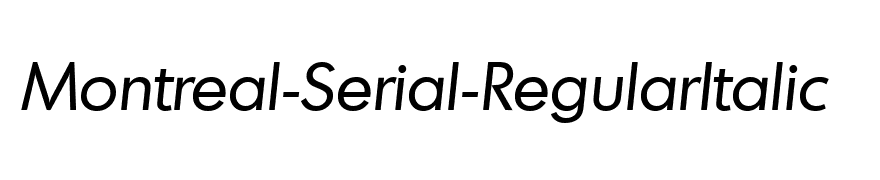 Montreal-Serial-RegularItalic