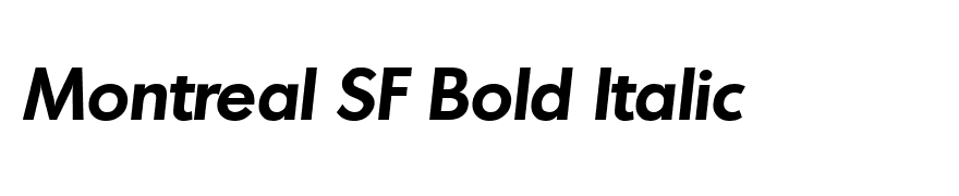 Montreal SF Bold Italic