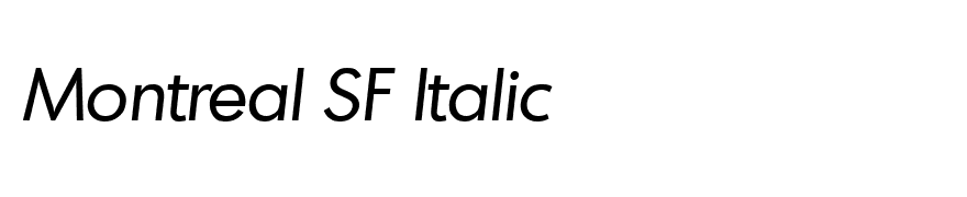 Montreal SF Italic