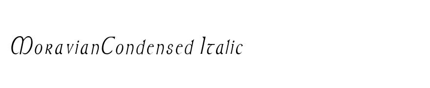 MoravianCondensed Italic