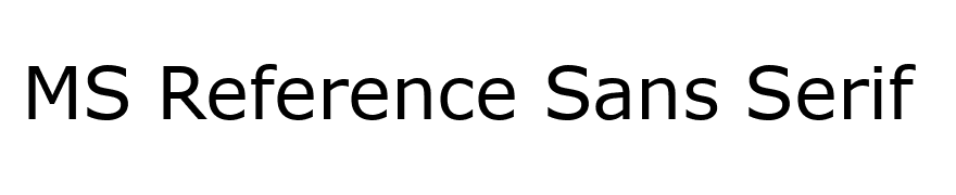MS Reference Sans Serif