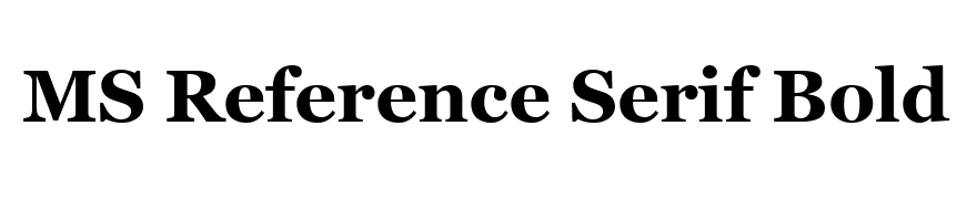 MS Reference Serif Bold