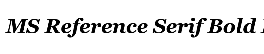 MS Reference Serif Bold Italic