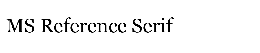 MS Reference Serif