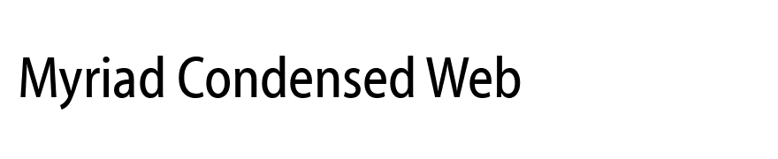 Myriad Condensed Web