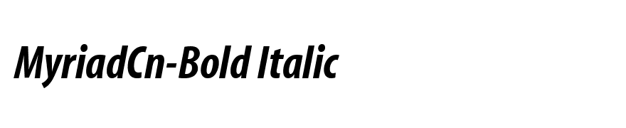 MyriadCn-Bold Italic
