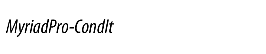 MyriadPro-CondIt