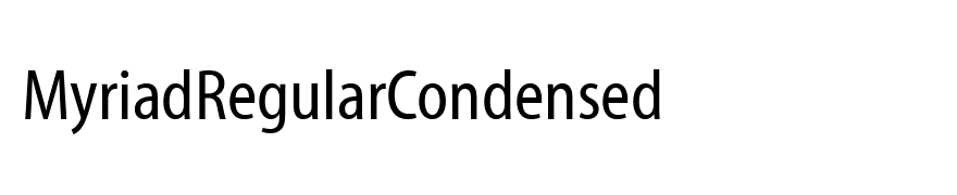 MyriadRegularCondensed