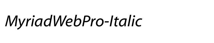 MyriadWebPro-Italic