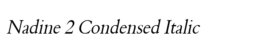 Nadine 2 Condensed Italic