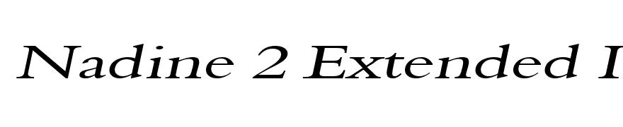 Nadine 2 Extended Italic