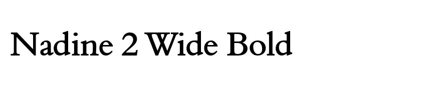 Nadine 2 Wide Bold