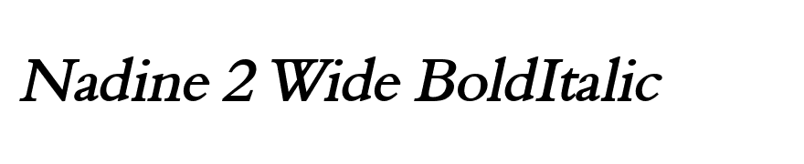Nadine 2 Wide BoldItalic