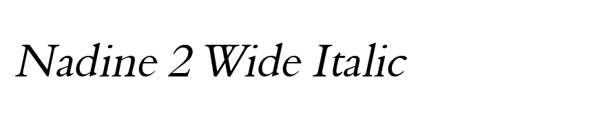 Nadine 2 Wide Italic